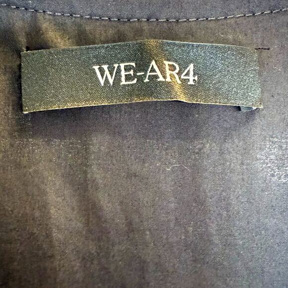 Tank Shift Apron Midi Dress by WE-AR4 Black Minimalist Oversized Pockets L - Picture 5 of 6